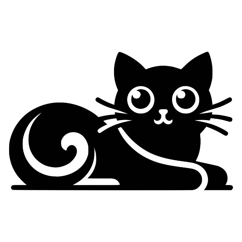 Cute Abstract Cats Drawing