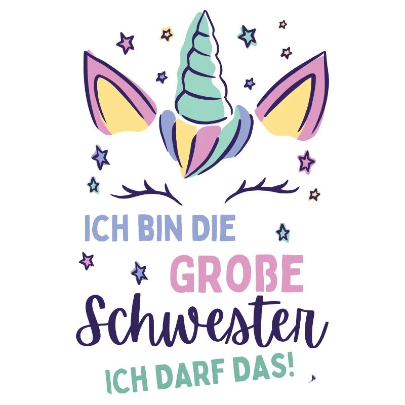 Ich werde große Schwester 2024 Einhorn Loading Süß