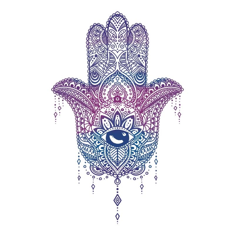 Main de la Fatima - colorée