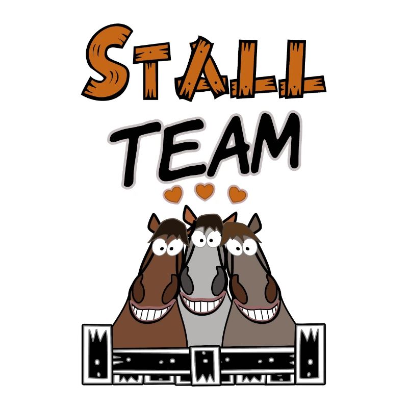 Pferde Team im Stall