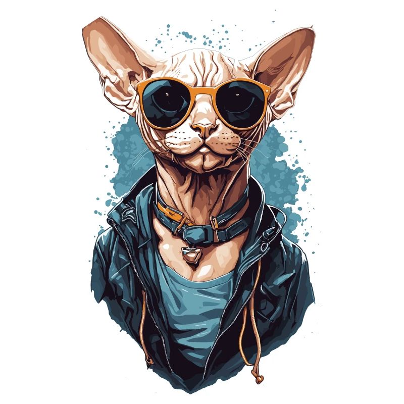 Cool Sphinx Cat Modern Cat Design