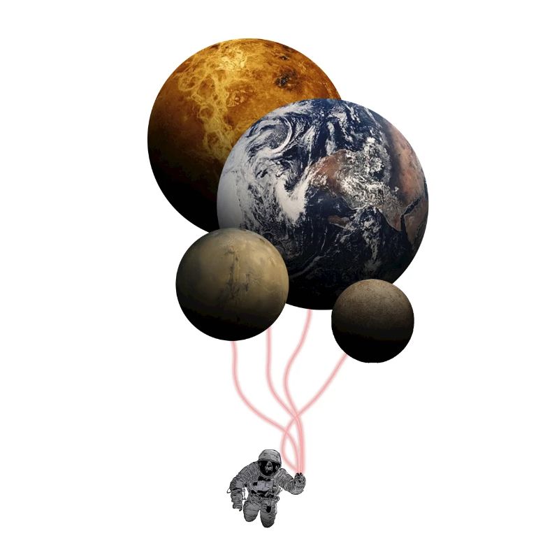 Ballons de l'espace cadeau de ballons planète astronaute