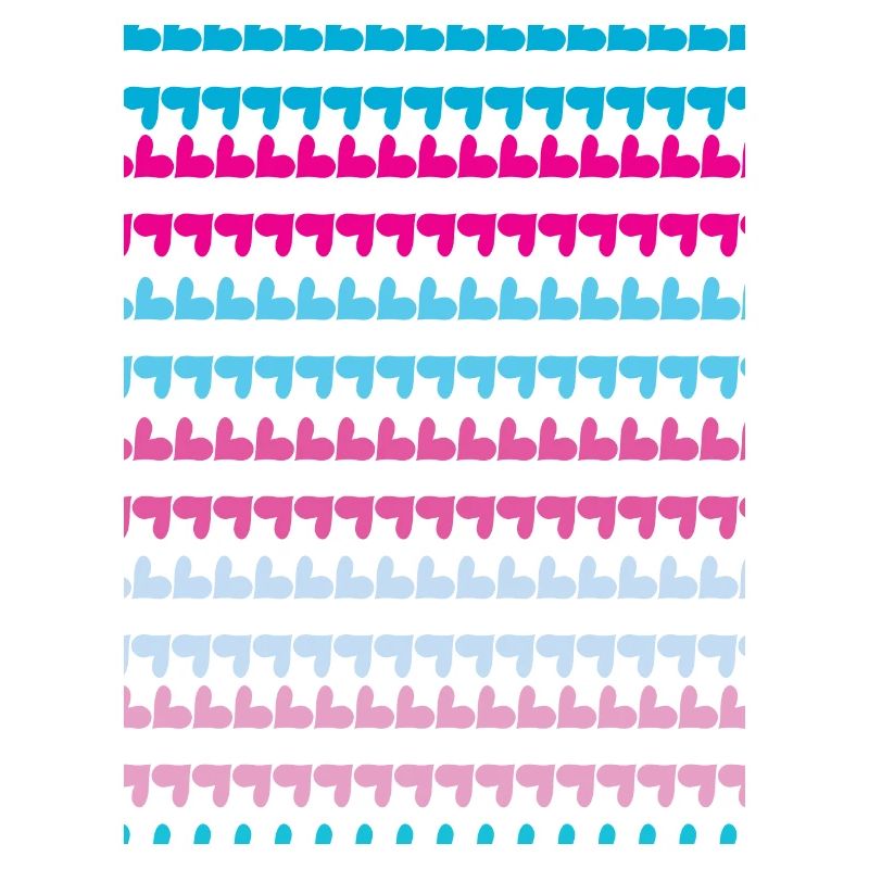 PINK BLUE HEARTS PATTERN