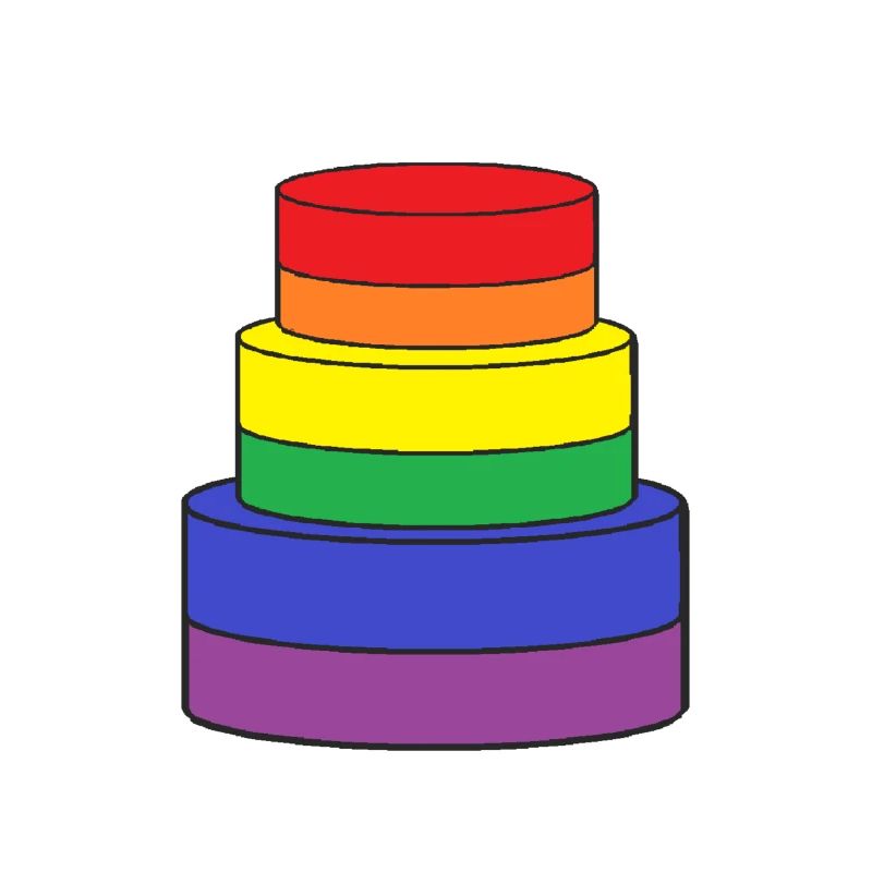 schwuler LGBT-Kuchen, Regenbogen, Regenbogen
