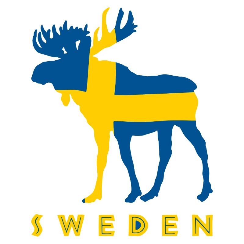 Suède Moose Suède vacances drapeau bannière