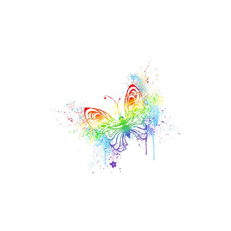 Éclaboussure de couleur papillon