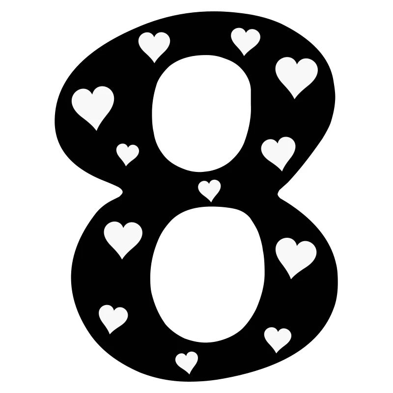 8 Anniversaire avec cœur