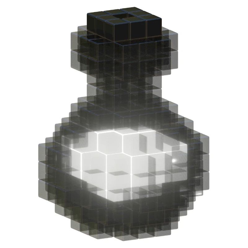 Black Gothic Crystal Bottle - Magic White Potion