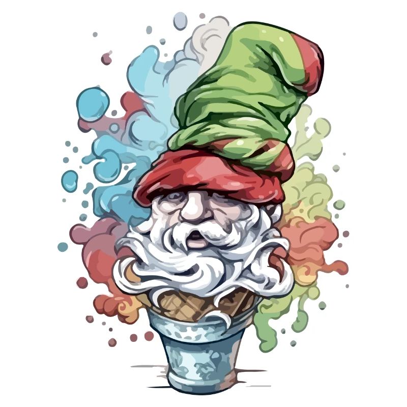 Lutin dans le cornet de glace