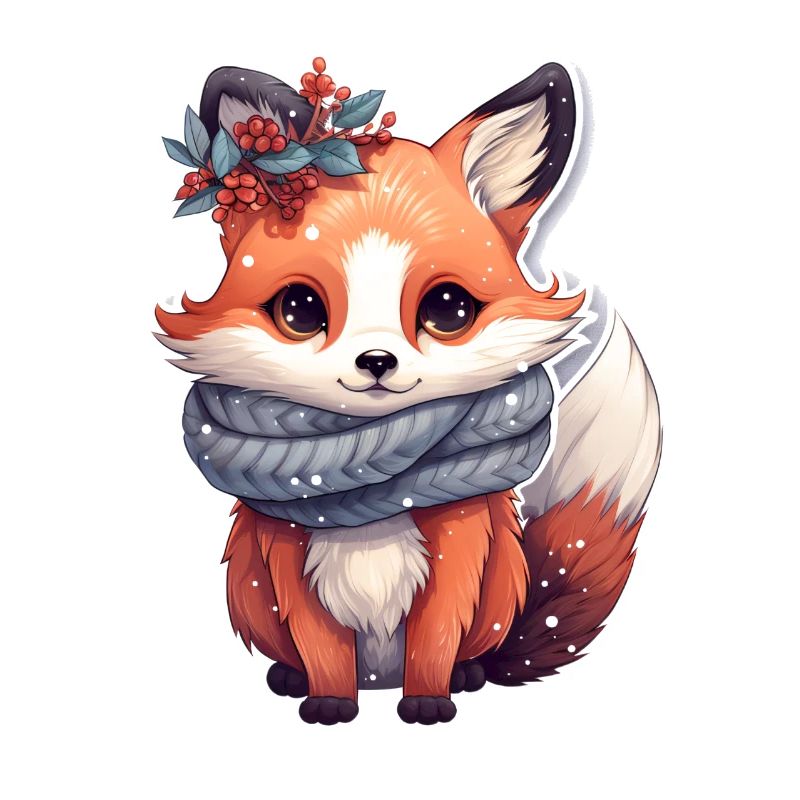 cute fox wintry