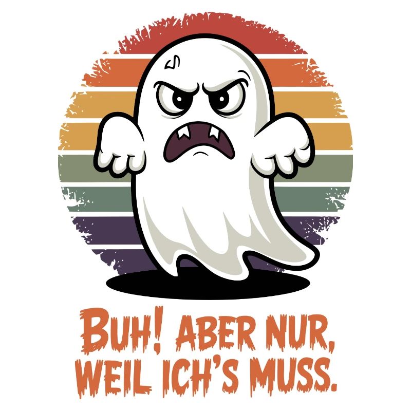Zorniger Geist im Retro Regenbogen