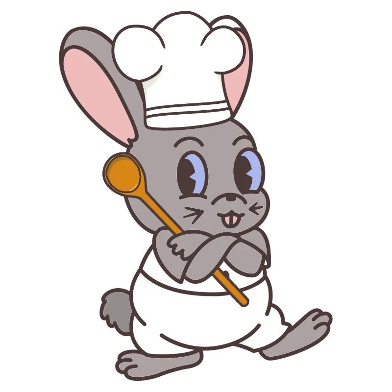 Bunny Chef Cooks Cook Cook Host Rabbit
