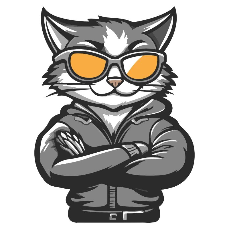 Chat Bande Dessinée Cool