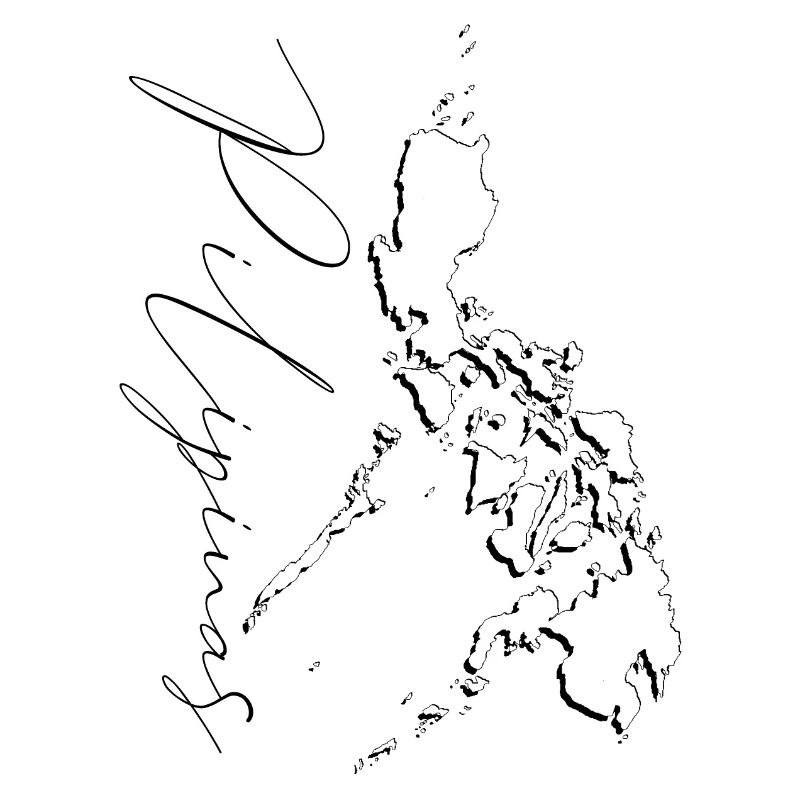 Carte des Philippines comme contour PH