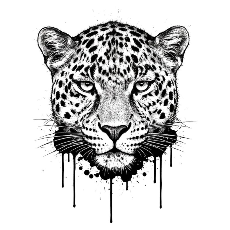 Leopard Head Illustration