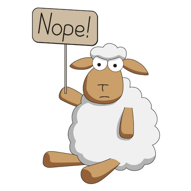 Nope! - protesting sheep
