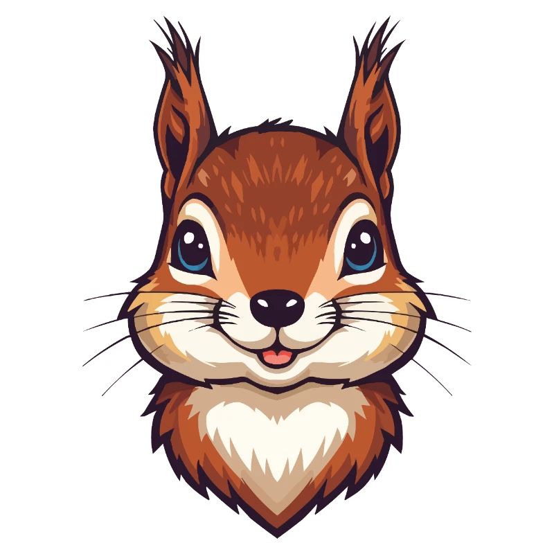 Süßer Eichhörnchen Kopf