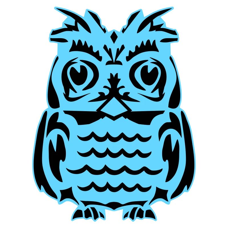 Lichtblaue abstrakte Eule