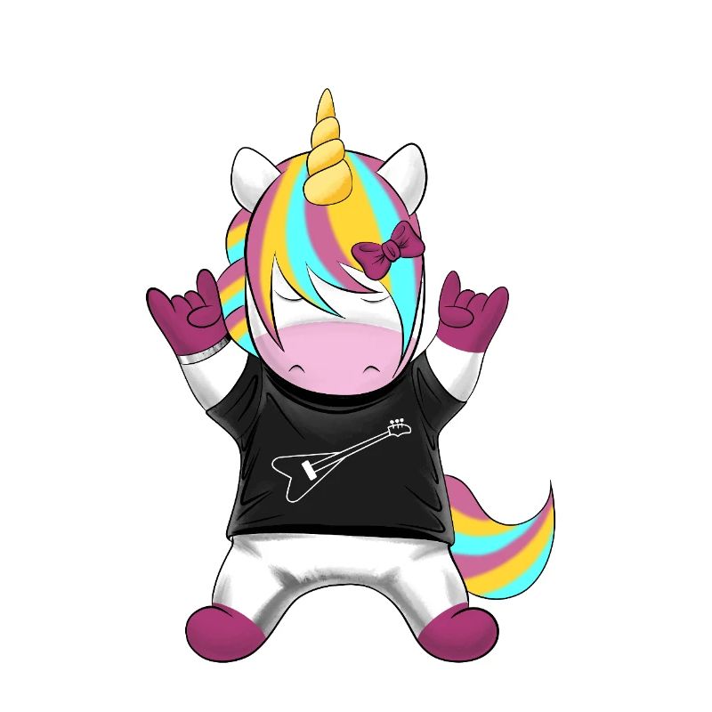 Regenbogen Einhorn Rocker