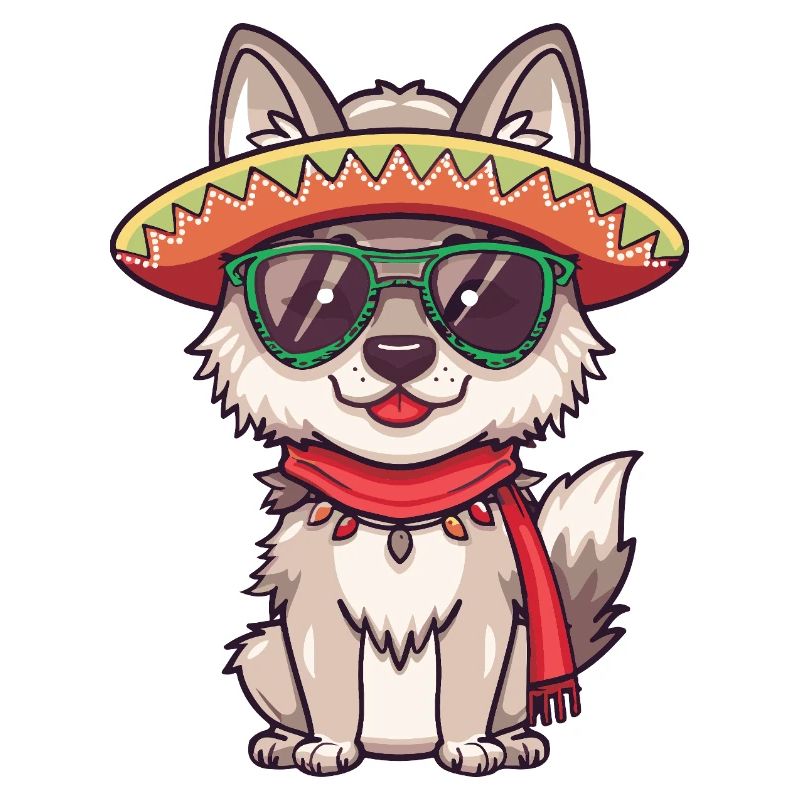 Fox Comic Funny Sombrero