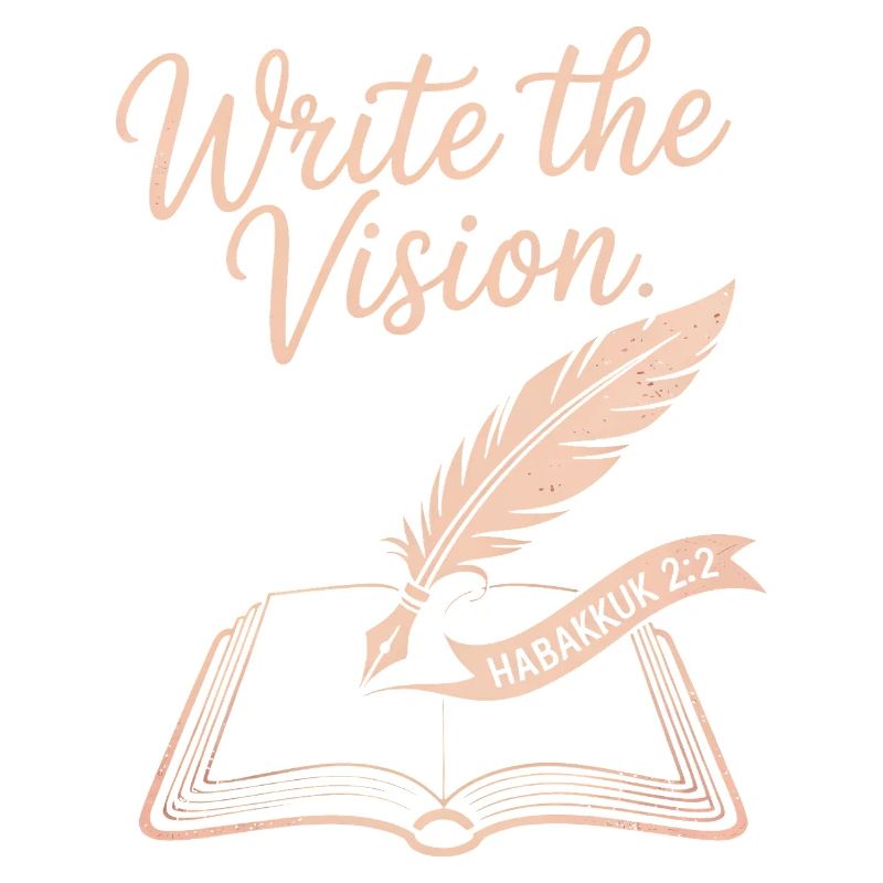 Write the Vision - Feather & Open Book