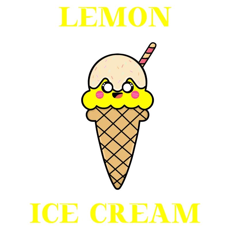 Crème glacée au citron idée cadeau mignonne douce crème glacée