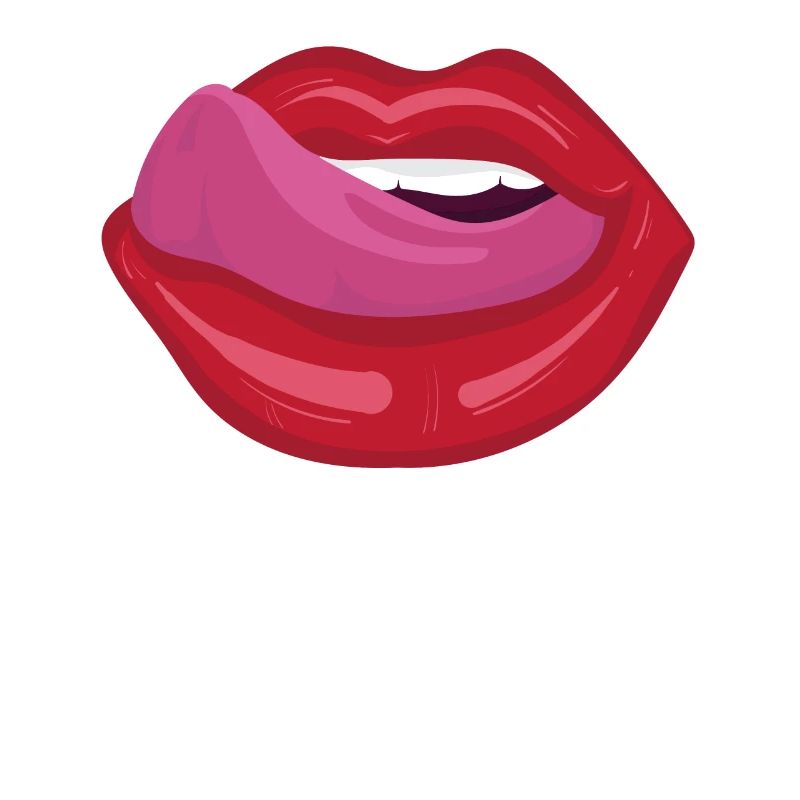 Bouche ouverte avec la langue