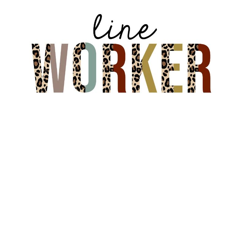 Line Worker Leopard Print Funny