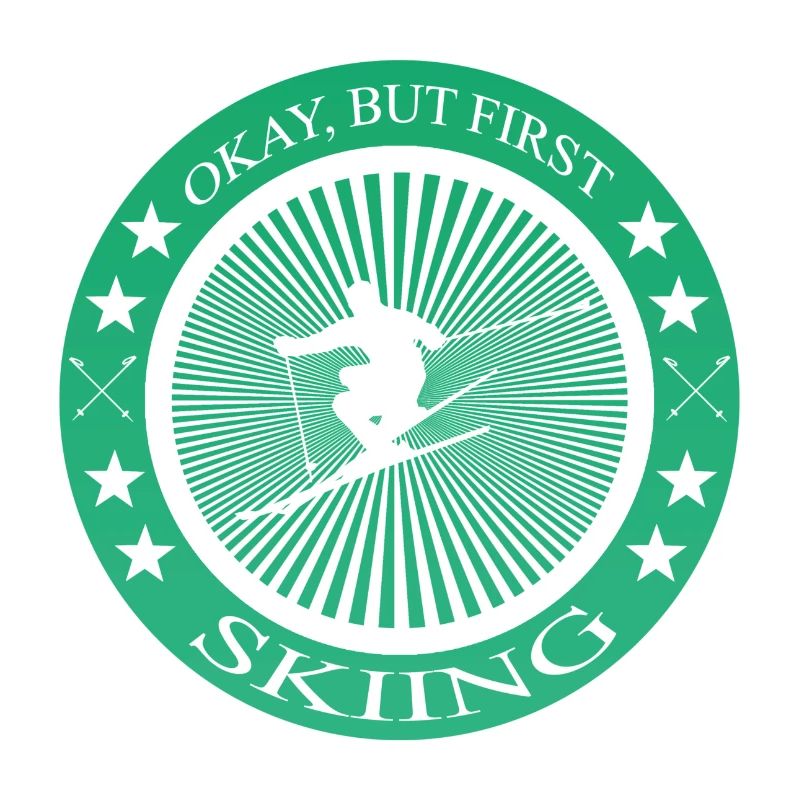 Skiing Spruch Geschenk