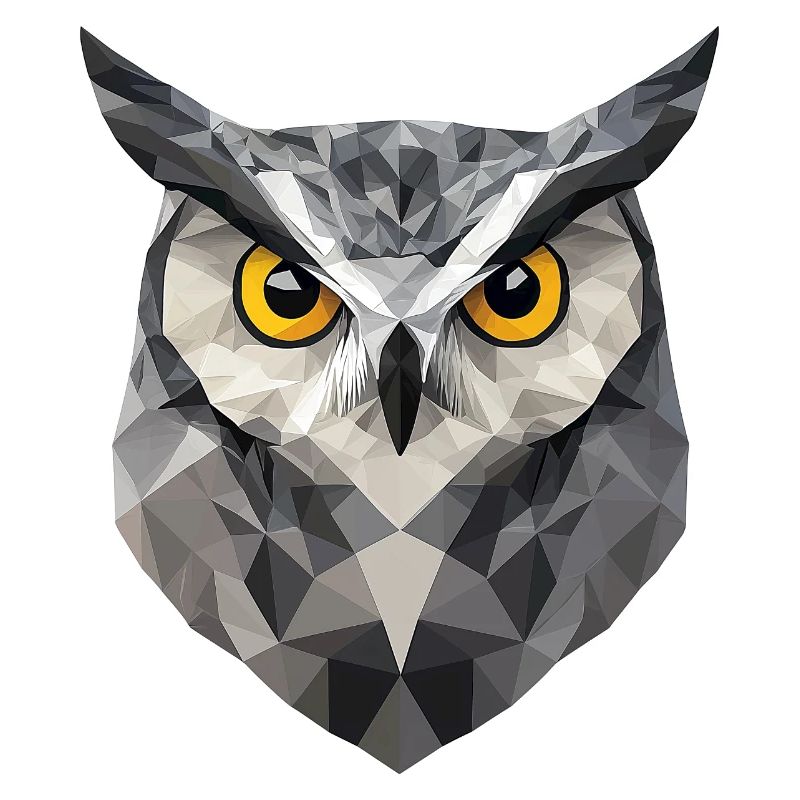 Low Poly Eule – modernes Design für Schlaue