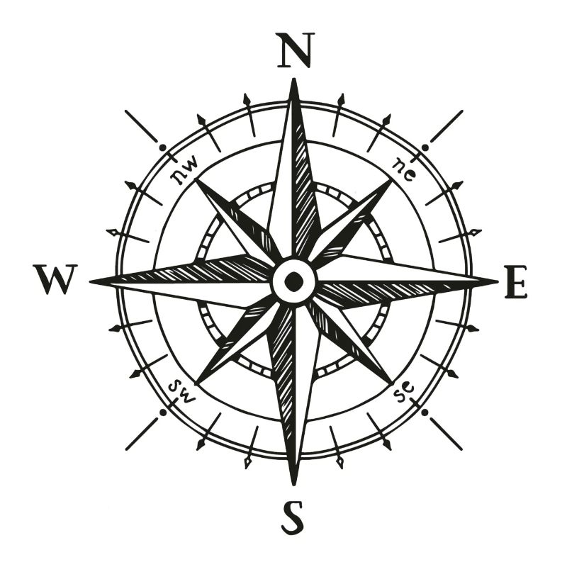 Compass Logo Font Hiking Distant Adventure
