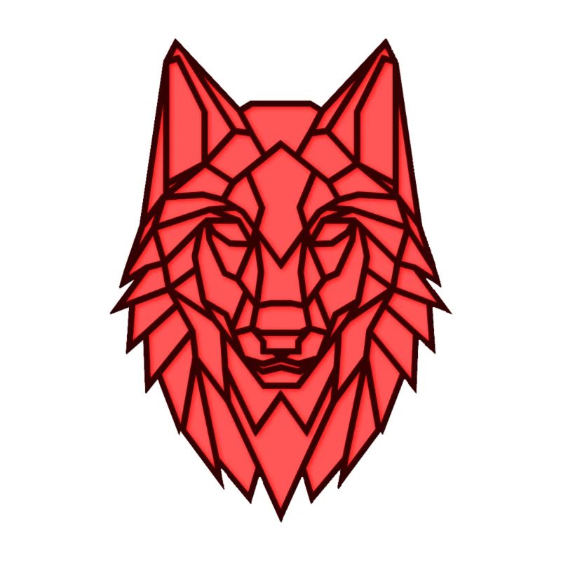 Geometric Red Wolf