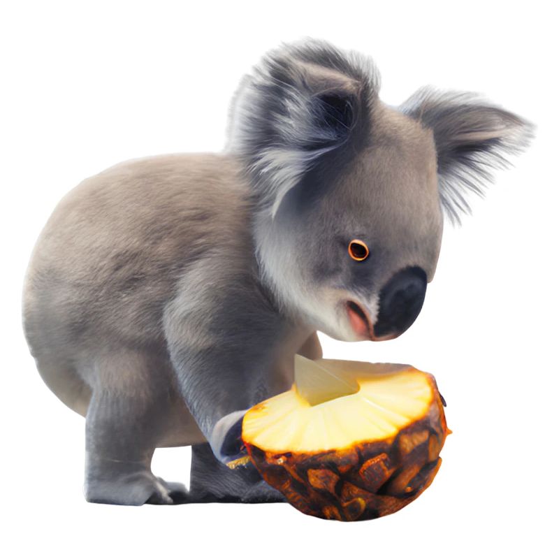 Koala and pineapple