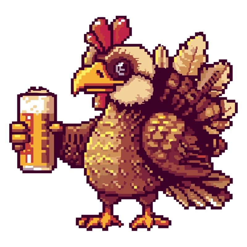 Truthahn Pixel Bier