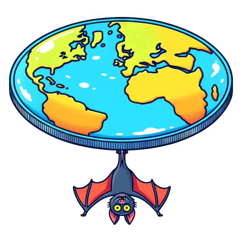 Cache-cache de chauve-souris de la terre plate