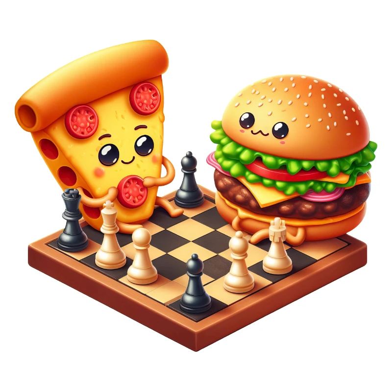 Échecs, Pizza, Cheeseburger, Restauration rapide