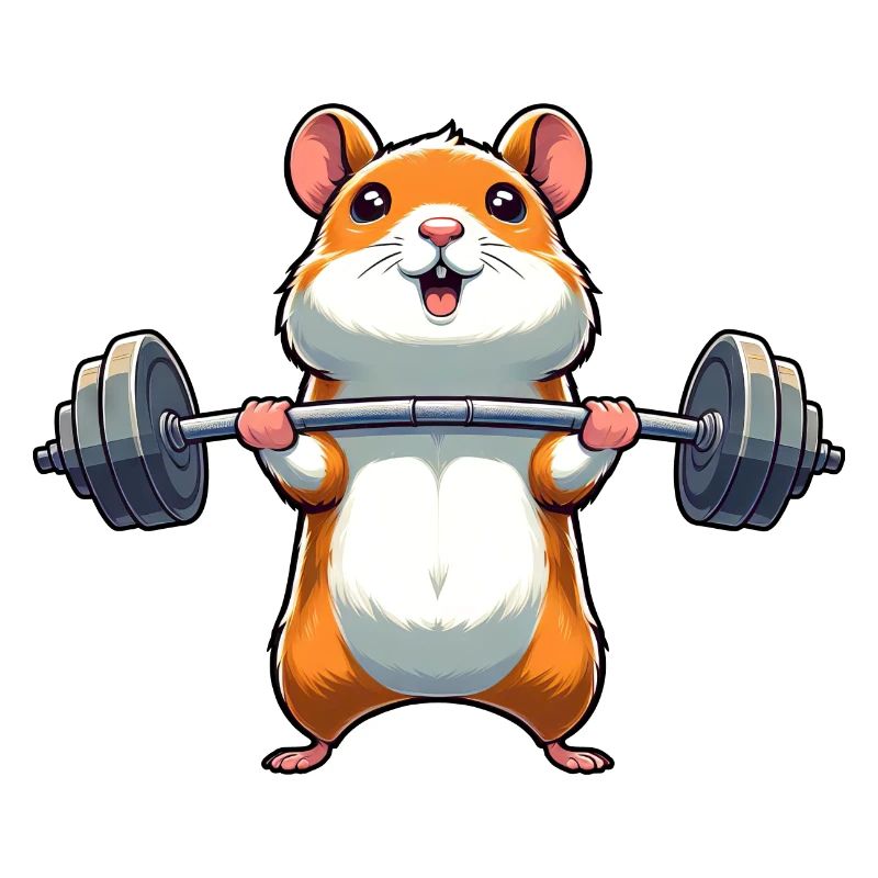 Hamster Power-Training: Hantelheben im