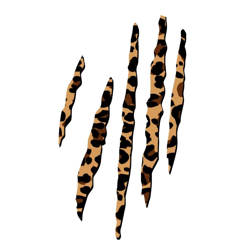 Leopard Skin Pattern Scratch Wildlife Safari 3D