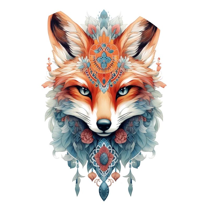 Boho fox colorful