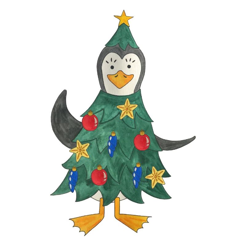 Pingouin de Noël Arbre de Noël Pôle Sud