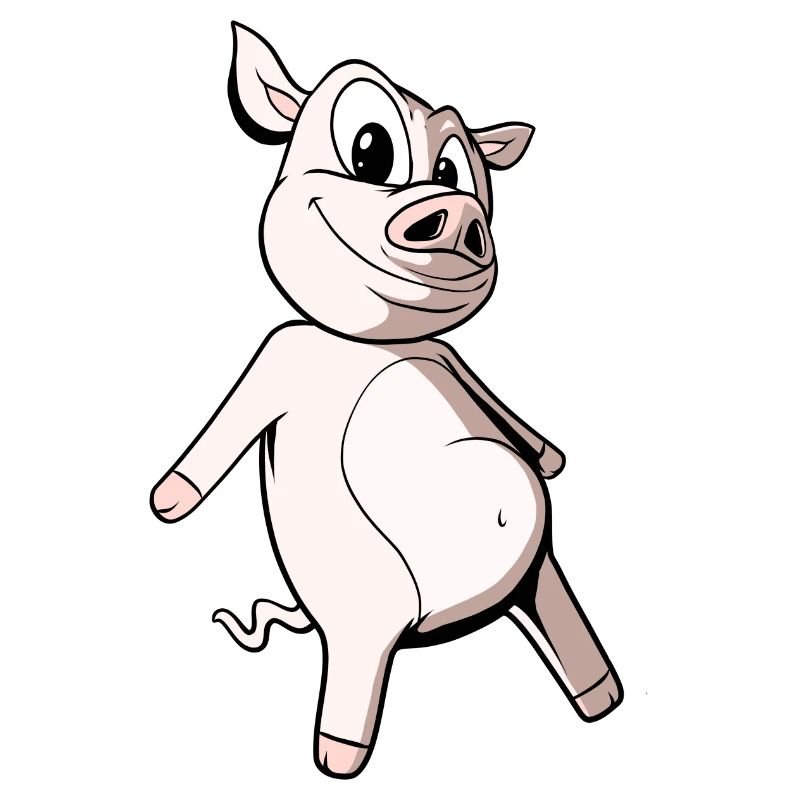Cochon cochon drôle et heureux