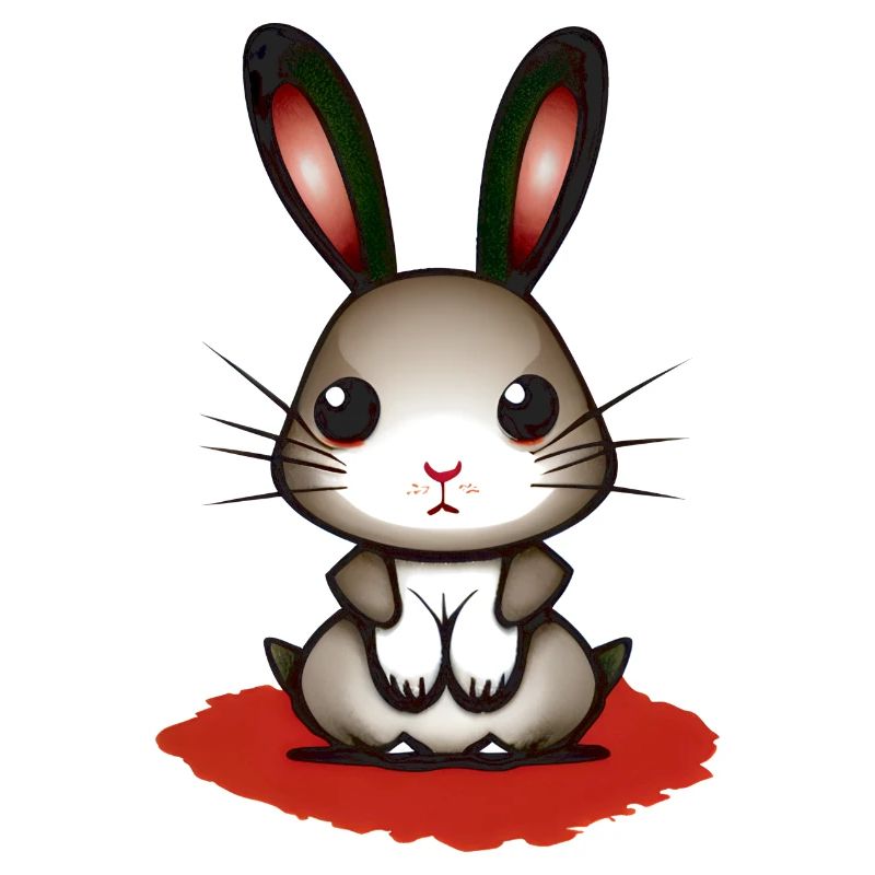 Nervöser blutdurstiger Hase