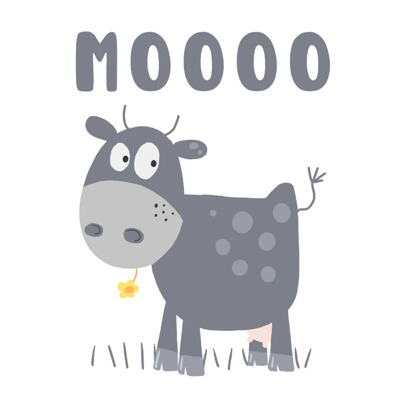 Mooo Kuh Comic Rind Bauernhoftier Comic