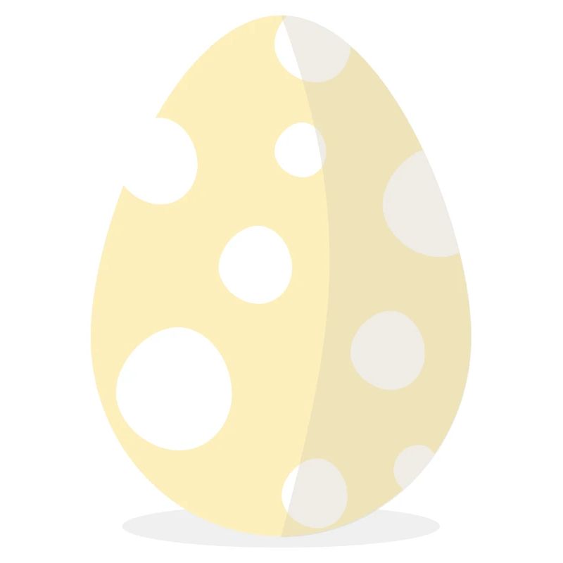 Easter egg yellow with dots