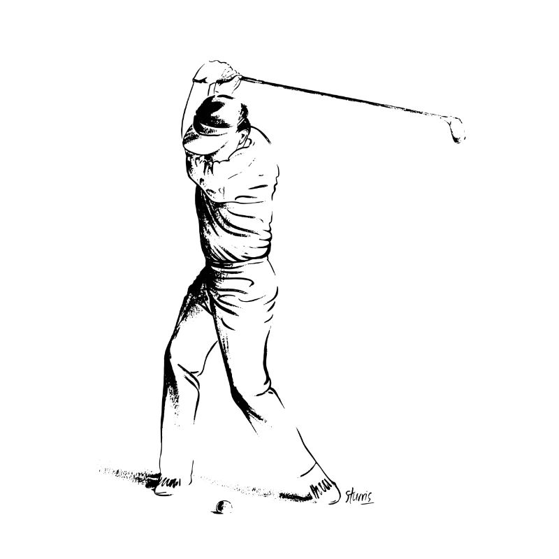 Bild eines Golfers während des Spiels