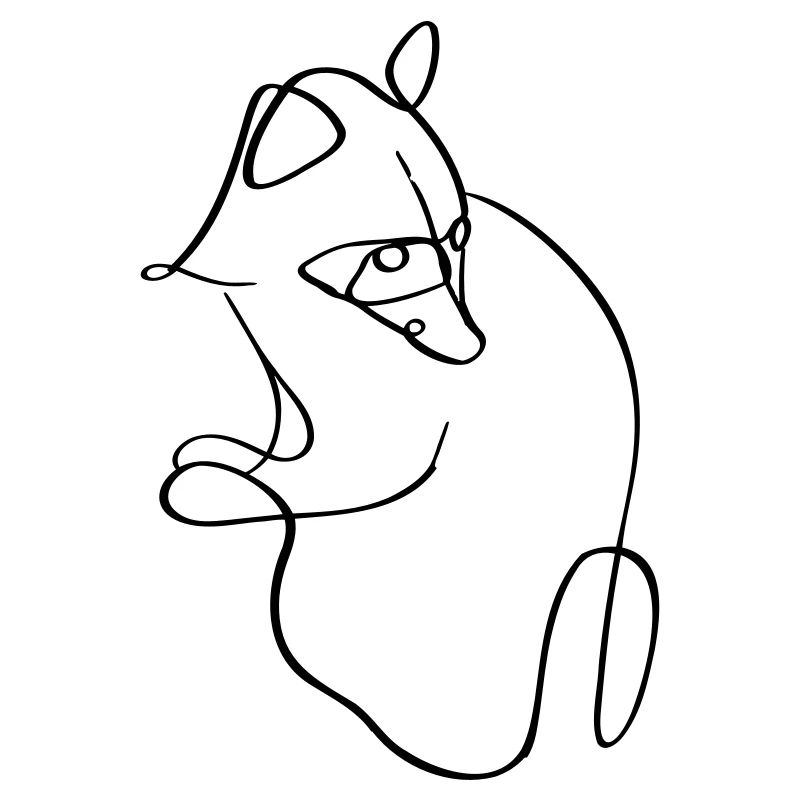 Stilisierter stilisierter stilisierter Waschbär