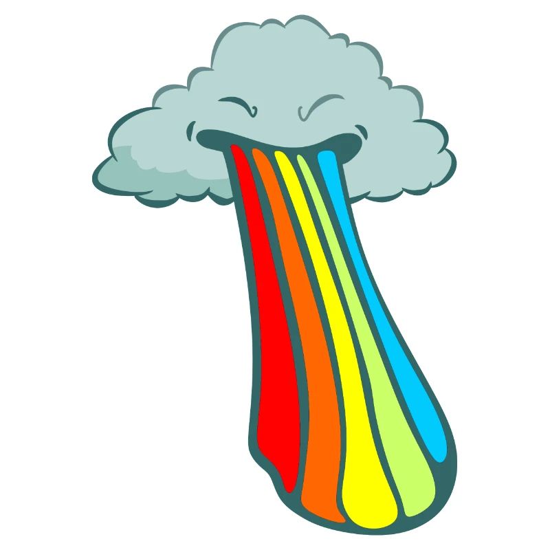 Rainbow - puking cloud - weather report