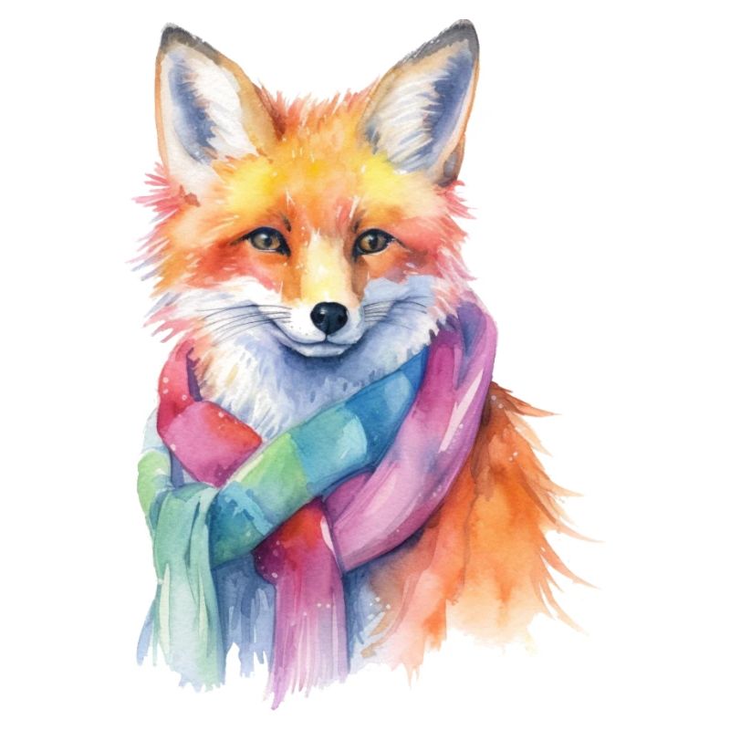 Fuchs mit Schal