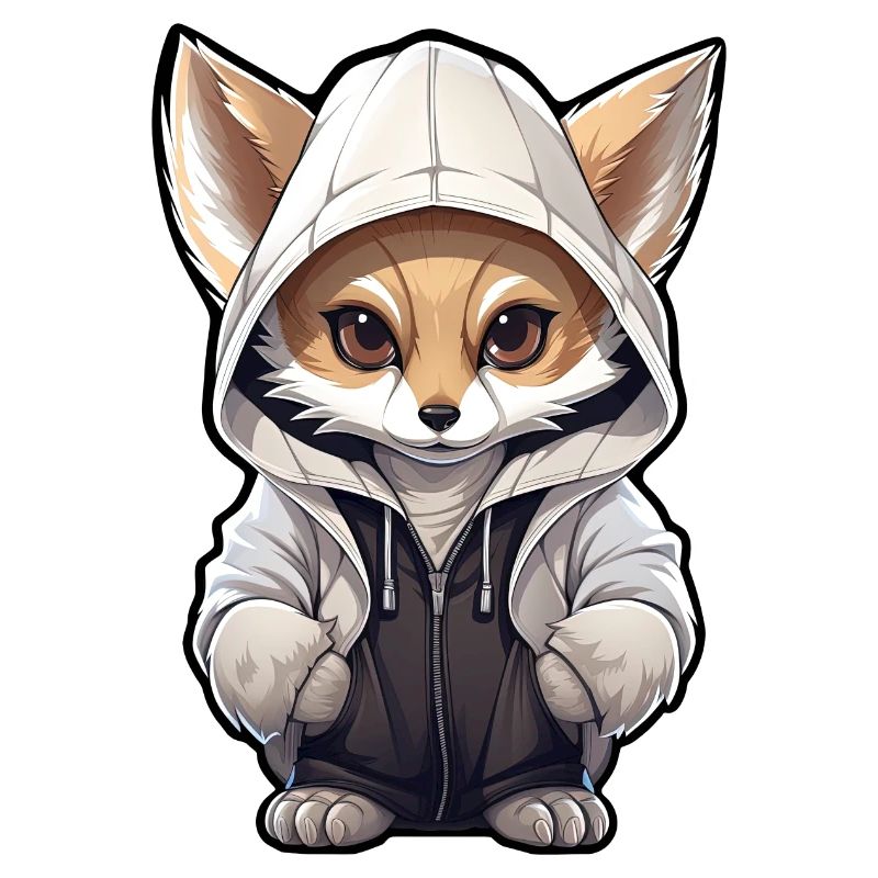 Fennec Fox cool en tenue décontractée