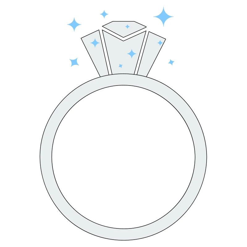 Bague de mariage en diamant